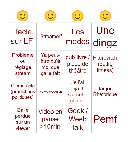 19/03/25 MINI BINGO DI CLEMO Bingo Card