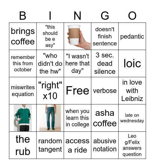 Calc Bingo Card