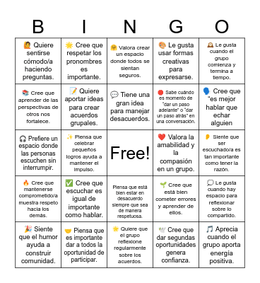 Ms. P's Class Bingo Card