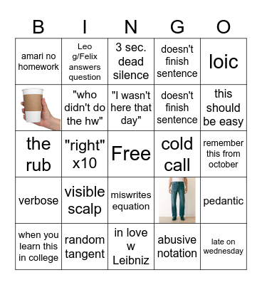 Calc Bingo Card
