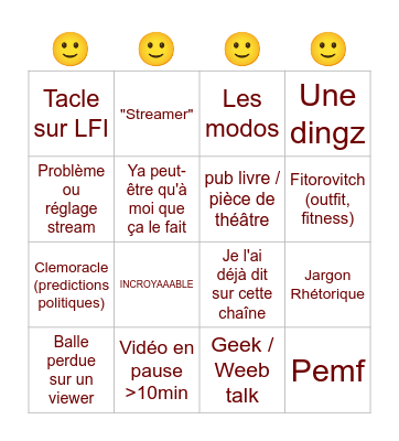 Dd/mm MINI BINGO DI CLEMO Bingo Card