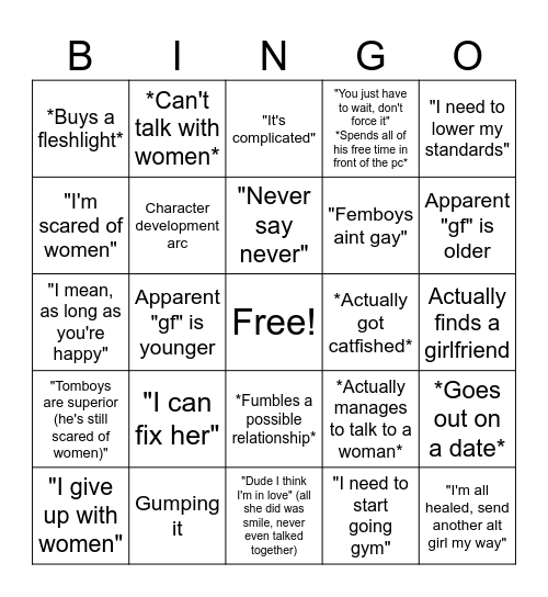 Single in your 20s Bingo Card