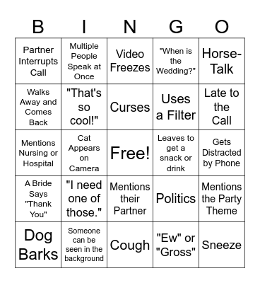 Party Bingo! Bingo Card