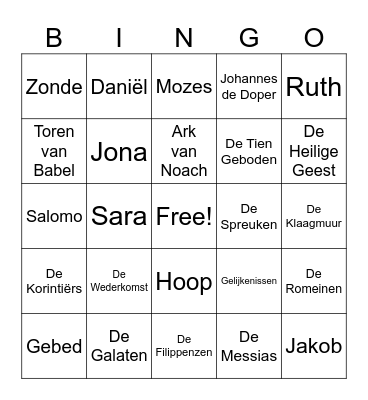 catechisatie bingo 2025 Bingo Card