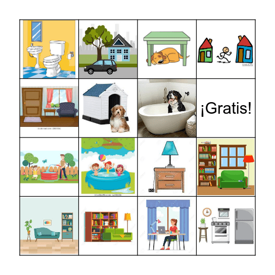 Las preposiciones Bingo Card