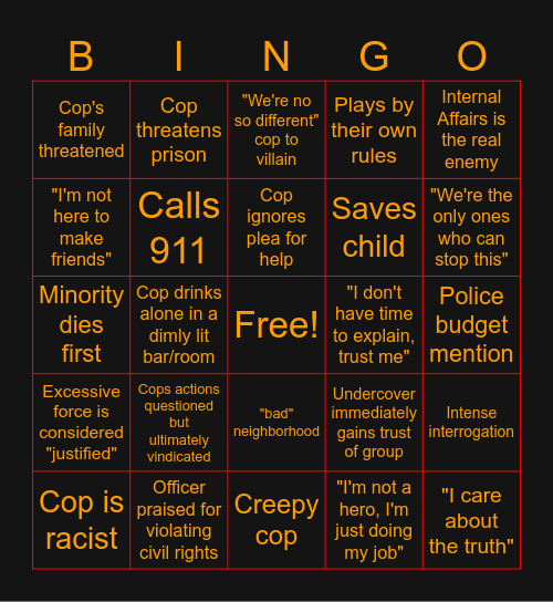 Jacobjohns_ Copaganda Bingo Card