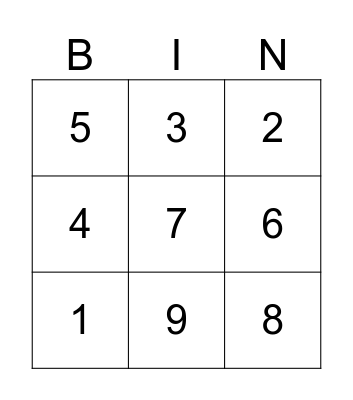 Halloween Games Bingo Card