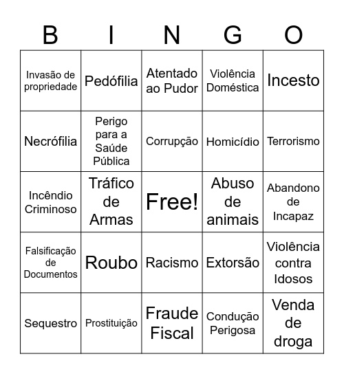 Private Bingo Card