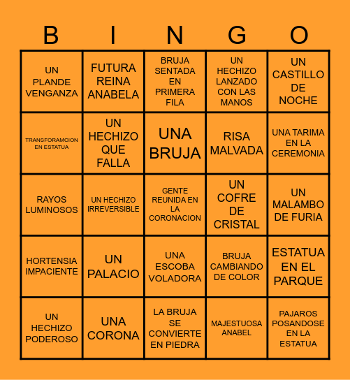 BINGO DE COLORES MAGICOS Bingo Card