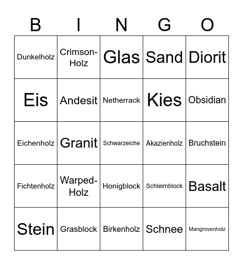 Karte 2 Bingo Card