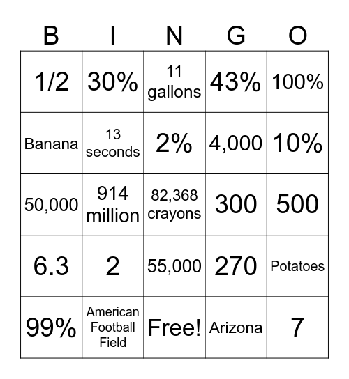 Breakfast Bingo Card