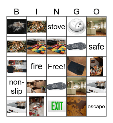Cooking Safety Bingo Card