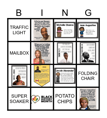 BLACK HISTORY MONTH Bingo Card