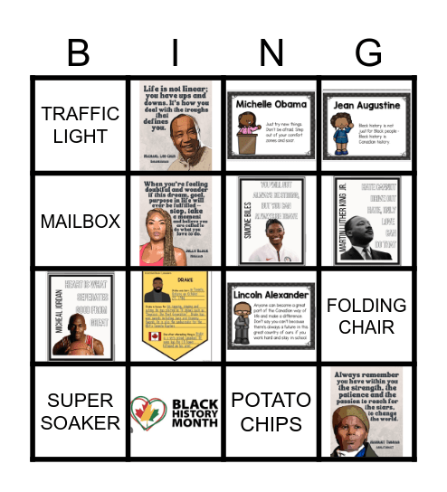 BLACK HISTORY MONTH Bingo Card
