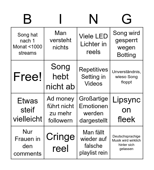 Adrian 2nd Release Bingo Card