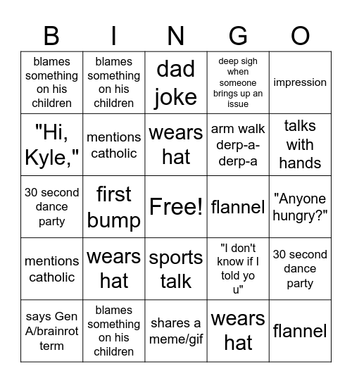 Jason Bingo Card