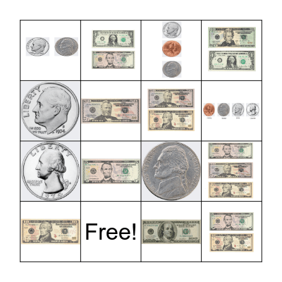 Dinero Bingo Card