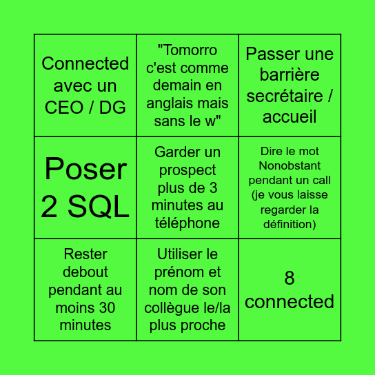 Tomorro Bingo !!!! Bingo Card