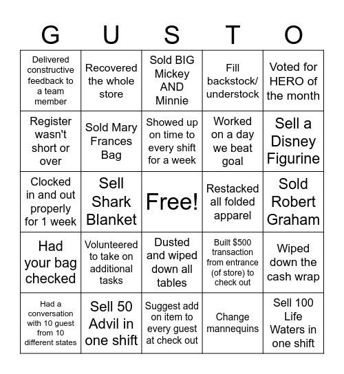 Montage Bingo! Bingo Card