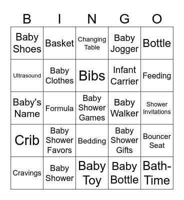 ROYAL BABY SHOWER BINGO Card