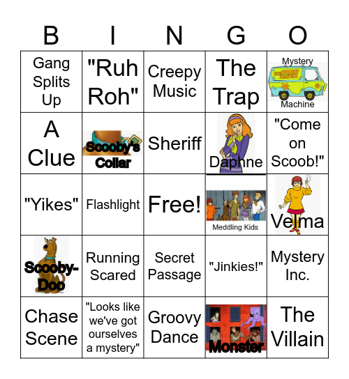 SCOOBY-DOO Bingo Card