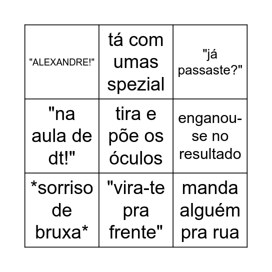 Bingo de Macs Bingo Card