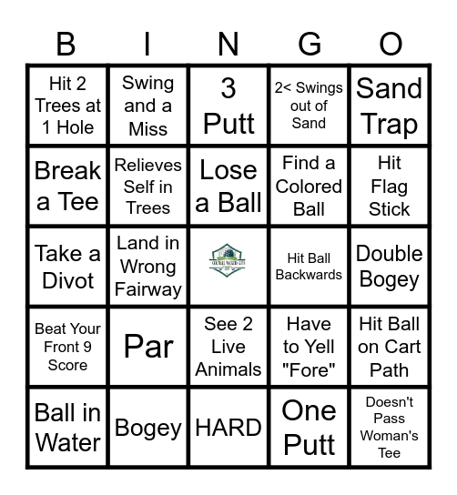 Golf Wacker Guys Bingo Card