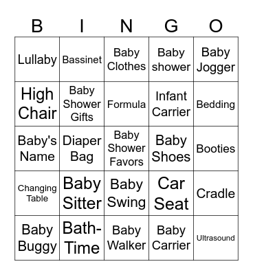 ROYAL BABY SHOWER BINGO Card