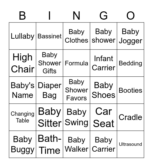 ROYAL BABY SHOWER BINGO Card