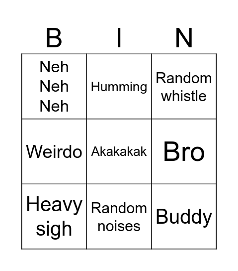 Sum Bingo Card