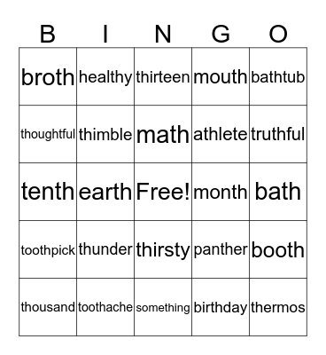 TH Bingo!! Bingo Card