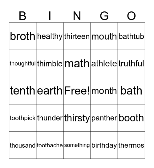 TH Bingo!! Bingo Card