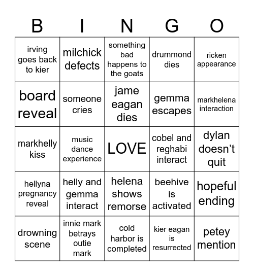 severance season 2 finale bingo Card