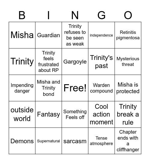Storm and Fury Bingo Card