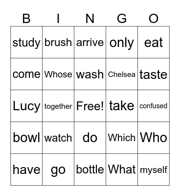 Unit 3 IT class Bingo Card