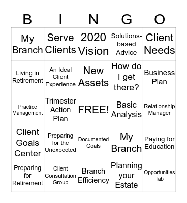Solutions University Buzzword Bingo  Bingo Card