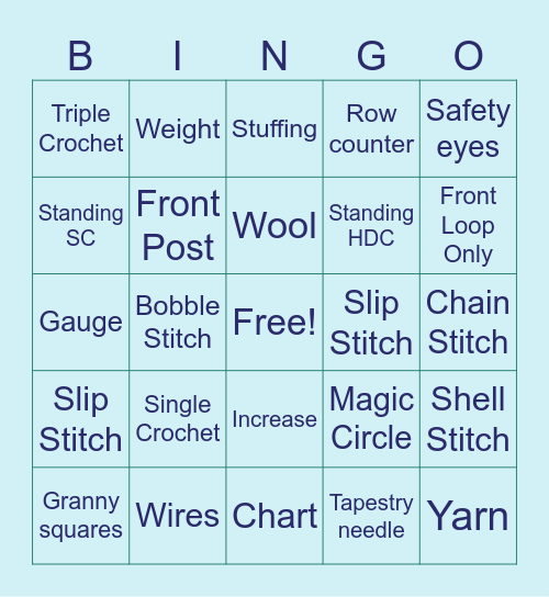 Crochet Bingo Card