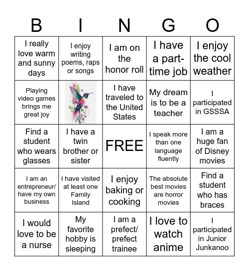 Ignite Your Imagination: Bingo Quest for Connection Bingo Card