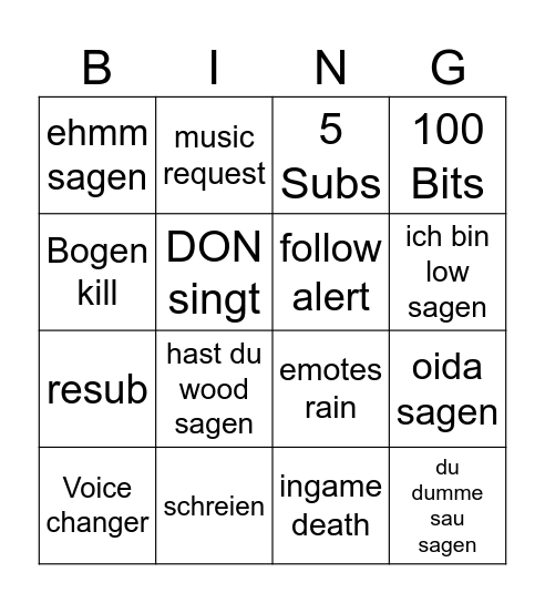 24h | Win - Challenge Bingo Card