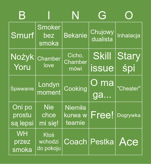 VALORANT Bingo Card