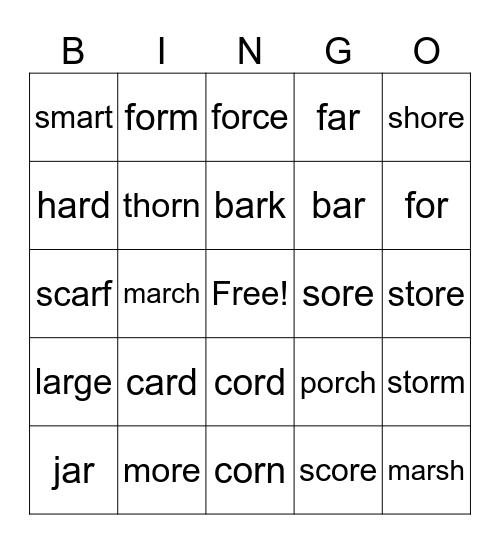 Lessons 78 & 79 Bingo Card