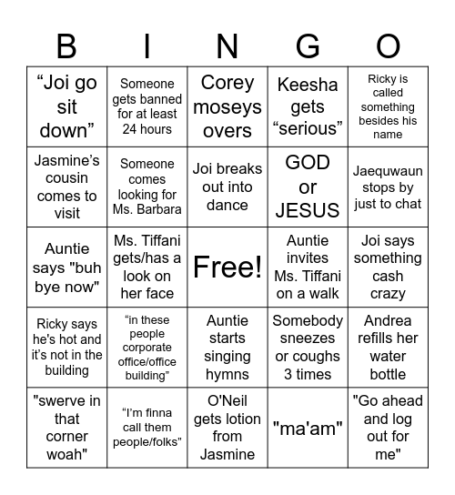 How Did We Get Here Bingo Card