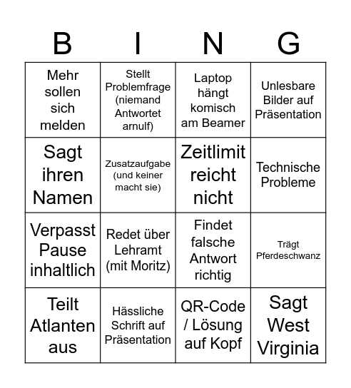 Megel Bingo Card