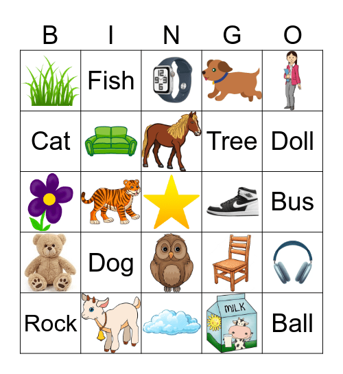 Living vs. Non Living Bingo Card