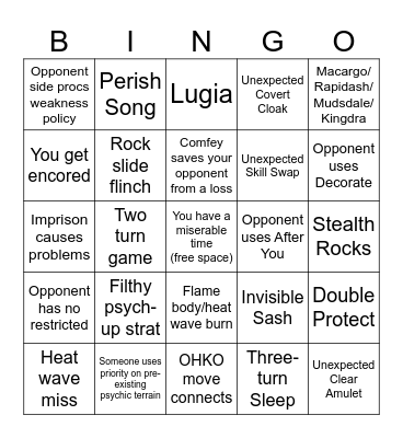 GC Bingo Card