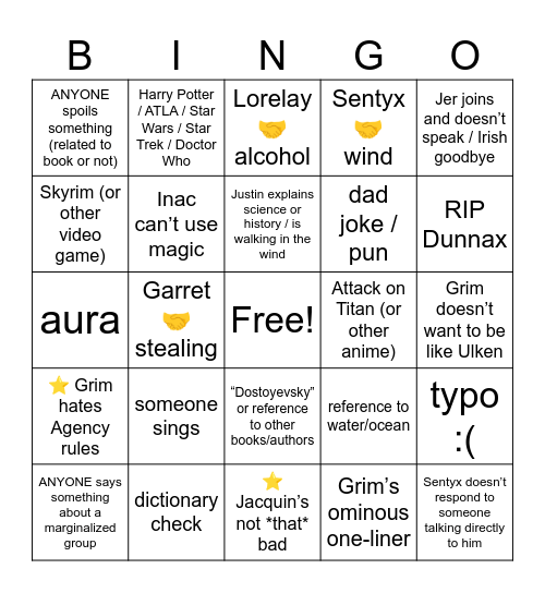 To Burn All Belief Ch 22-25 Bingo Card