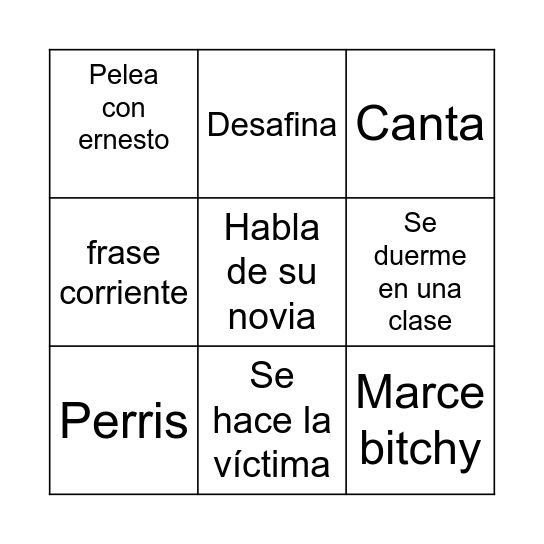 P BINGO Card