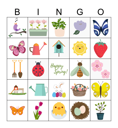 Spring Bingo Card