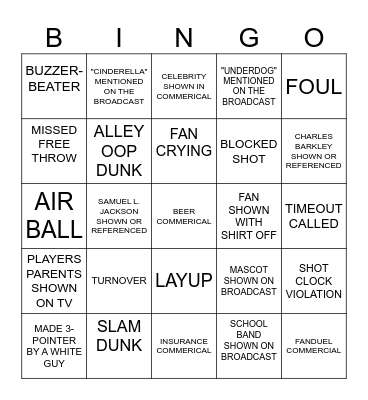 MARCH MADNESS Bingo Card