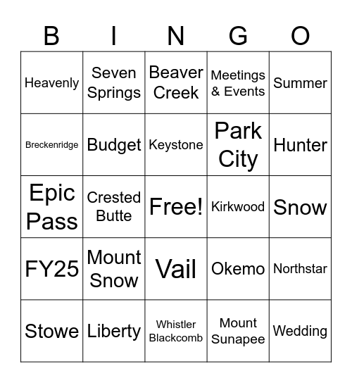 All-Team Call - April 2025 Bingo Card